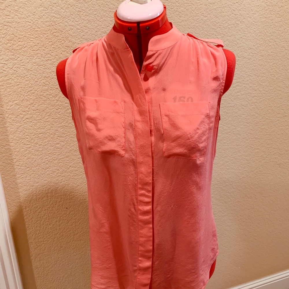 Banana Republic Coral Sleeveless Military Top 2P